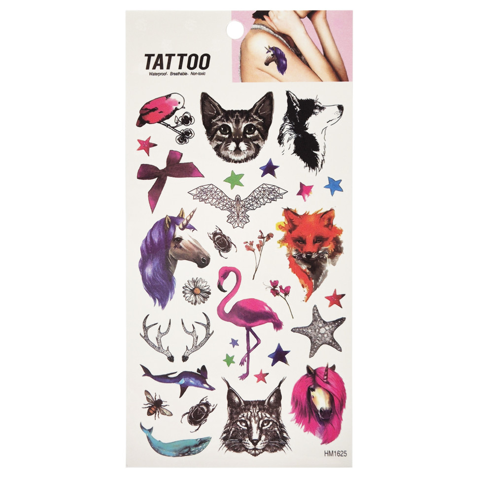 Временная татуировка "Животные и звезды Tattoo" 1020-HM1625