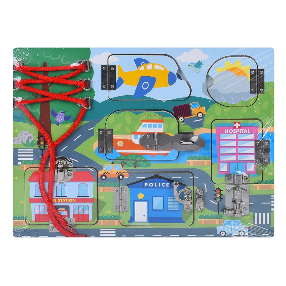 Деревянная игрушка Бизиборд MD 0146-2 игровое поле 30×22,5 см