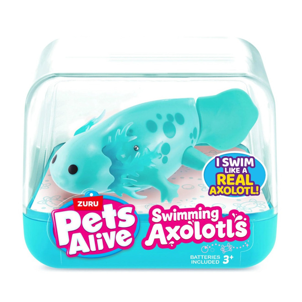 Интерактивная игрушка Аксолотль Pets & Robo Alive 9556B, бирюзовый