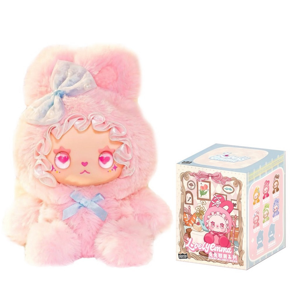 Коллекционная мягкая игрушка с кольцом "Зайчики" POP TOP Lucky Emma MJ-000090 серии "Lovely Emma"