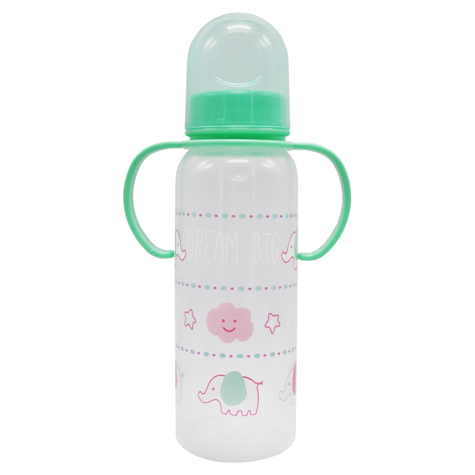 Бутылочка пластиковая с ручками MGZ-0207(Green) 250 мл