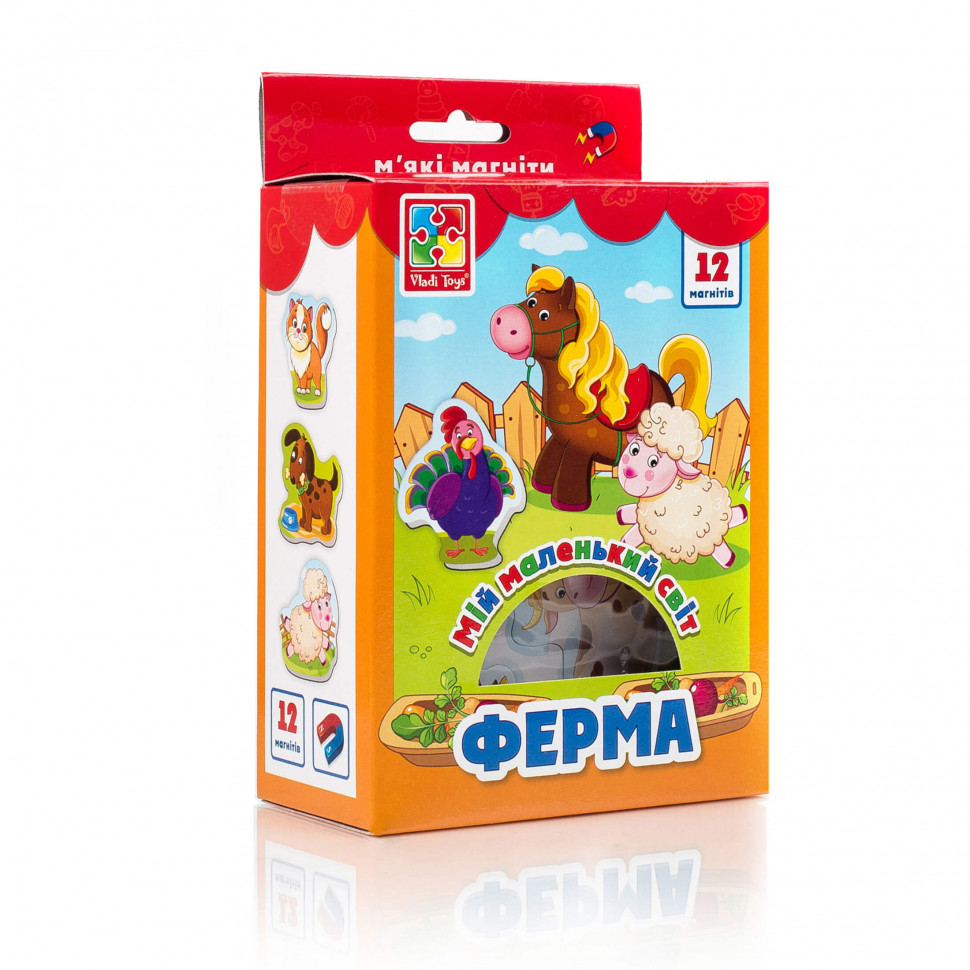 Детская игра мой маленький мир на магнитах VT3106, 4 вида "Ферма"VT3106-09(укр)