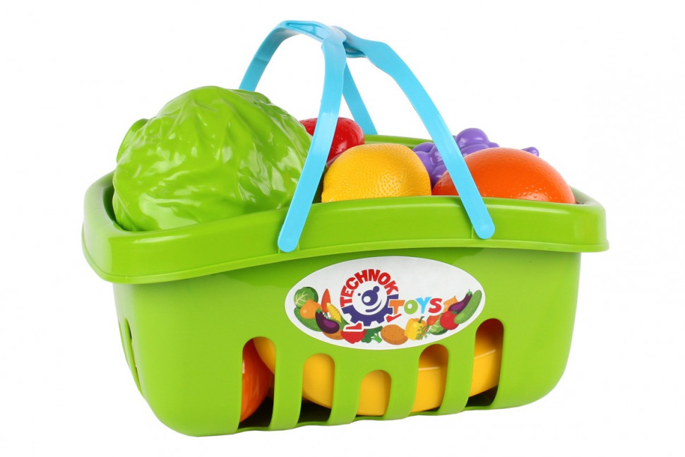 Игровой набор продуктов 5354TXK в корзинке Зеленый