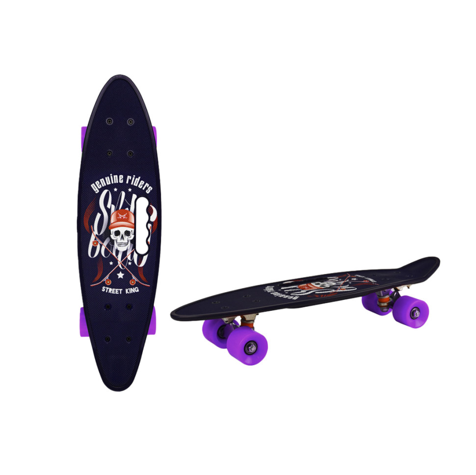 Пенни борд 24" Bambi SC20514 PU колеса, с ручкой Фиолетовый