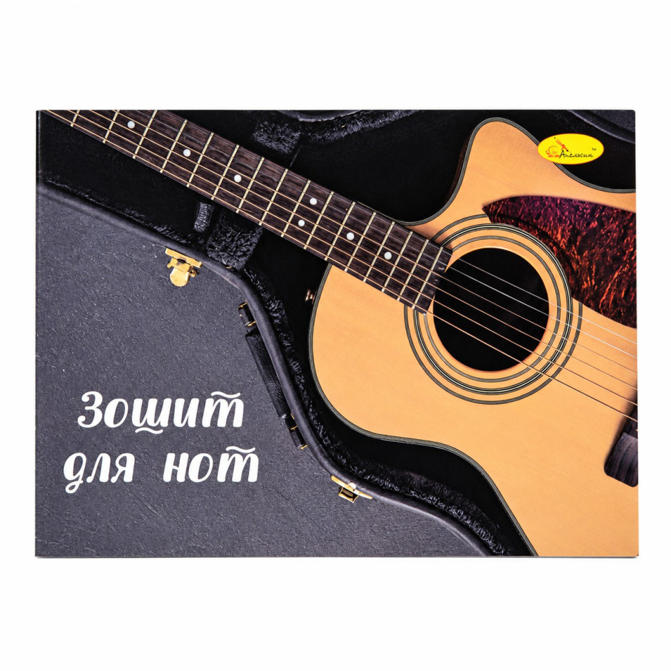 Тетрадь для нот Гитара АП-0405-6 формат А5, 12 листов, скоба