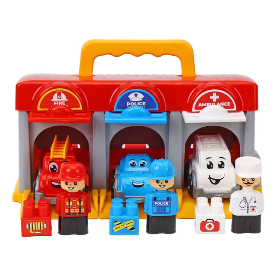 Игровой набор "Гараж Emergency Heroes" 3403TXK с фигурками, 3 машинки