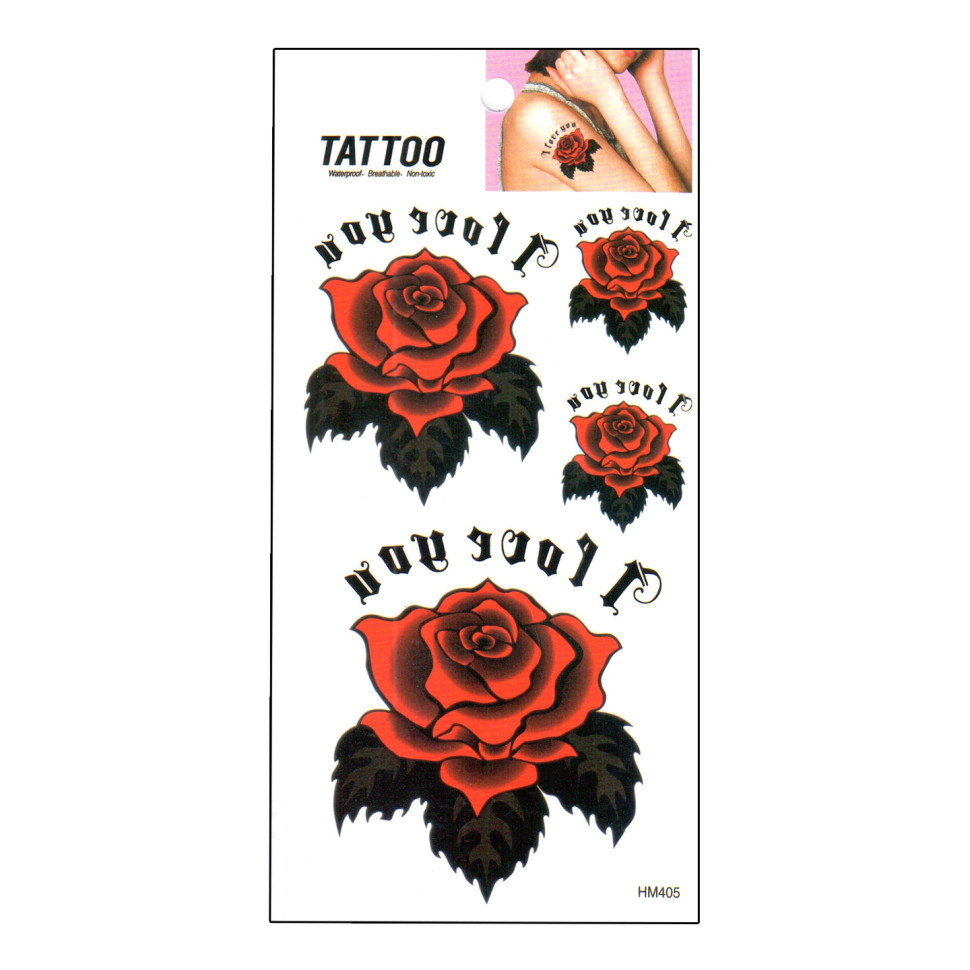 Временная татуировка "Розы Tattoo" 1020-HM405