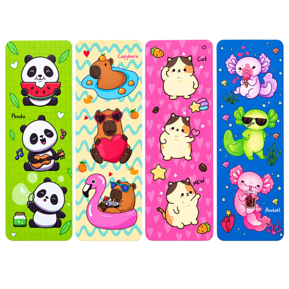 Набор ламинированных закладок для книг "Cute Animal" АП-0902-10, 4 шт