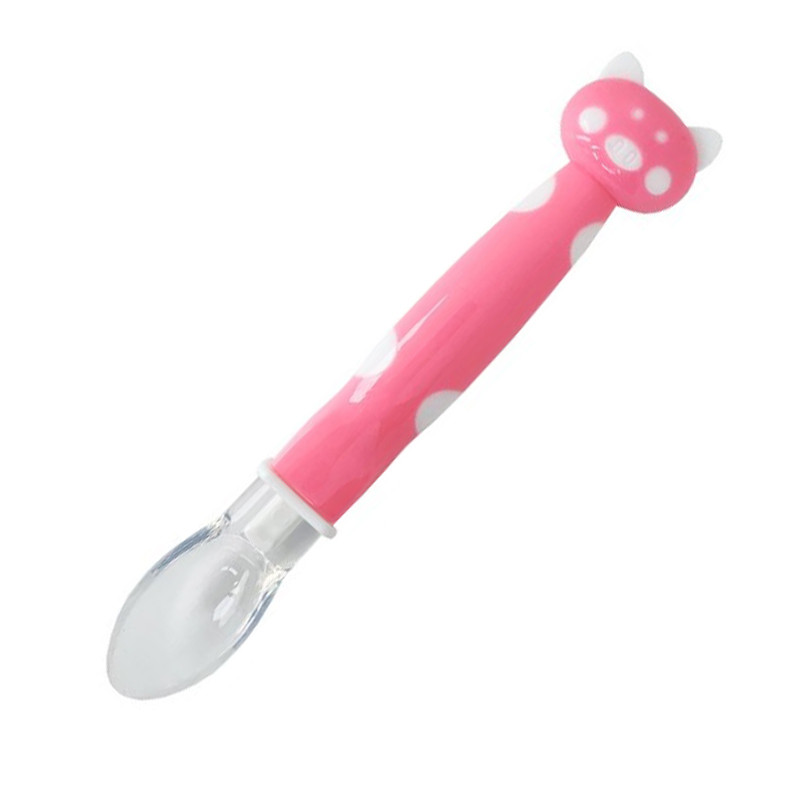 Детская силиконовая ложка "Хрюшка" MGZ-0114(Pink)