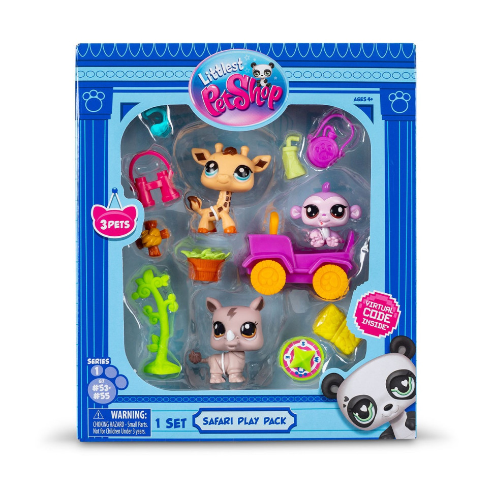 Игровой набор "Сафари" Littlest Pet Shop 00524 аксессуары и 3 фигурки