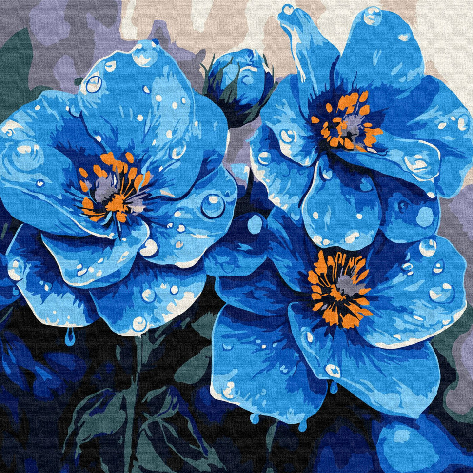 Картина по номерам "Фиалки каждое утро" KHO3317, 30х30 см