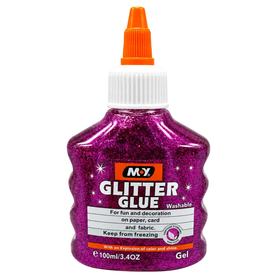 Клей декоративный "Металлик Glitter" DSCN4619(Pink) 100 мл