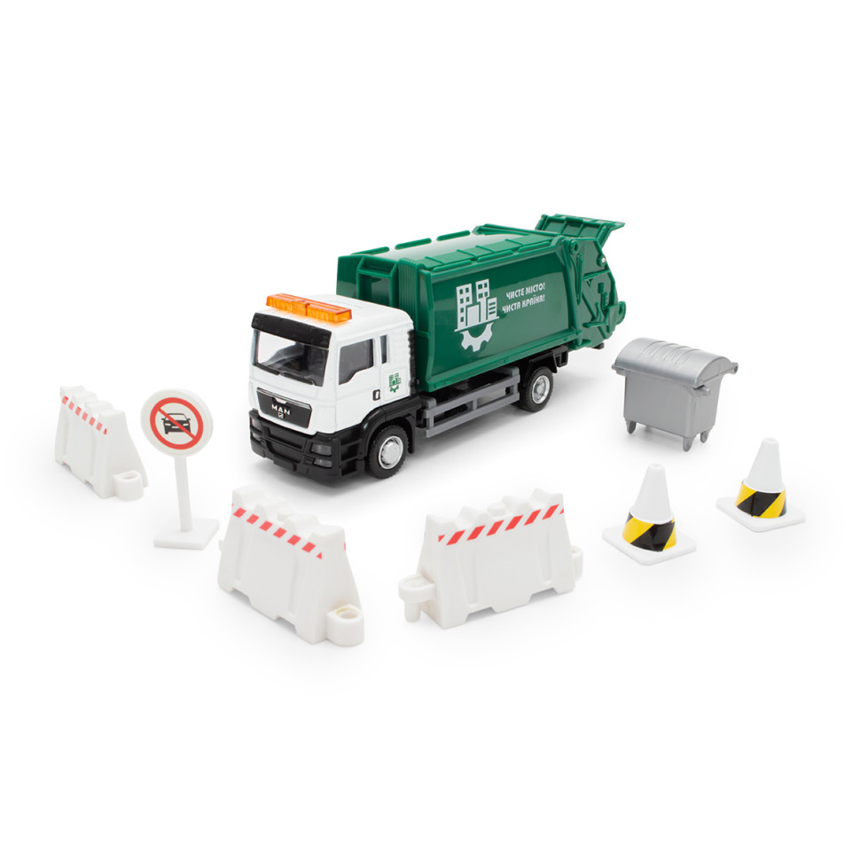 Игровой набор "Мусоровоз Мan" 250431U с аксессуарами, масштаб 1:64