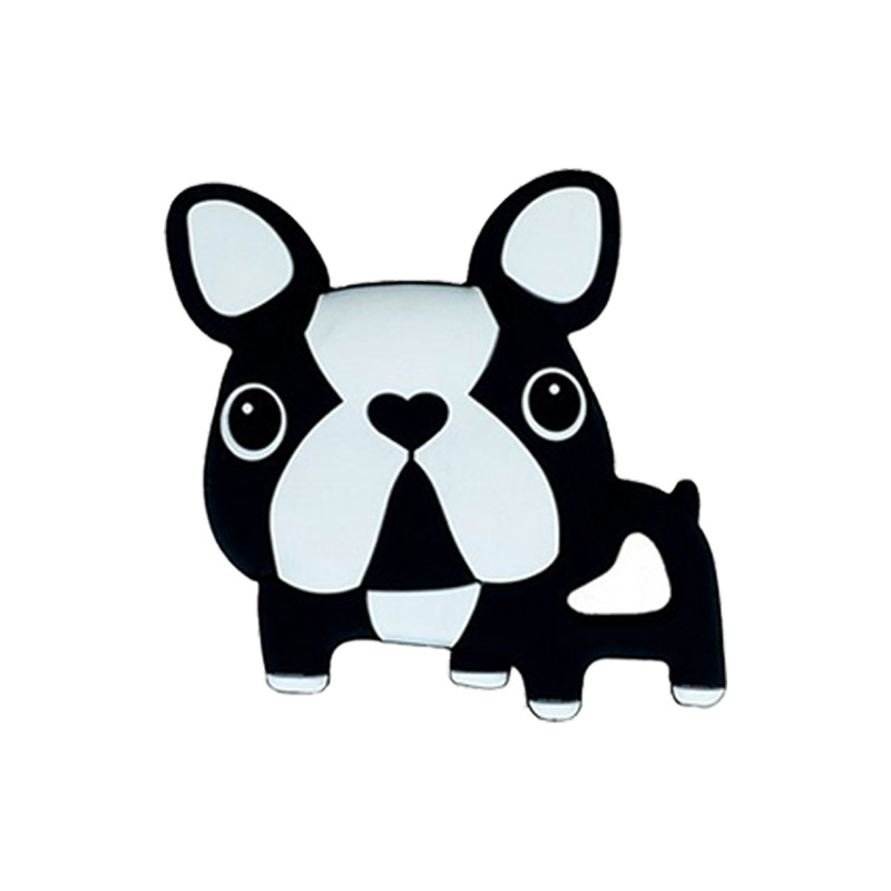 Силиконовый прорезыватель "Бульдожка" MGZ-0414(Black) черный, 8х1х8 см
