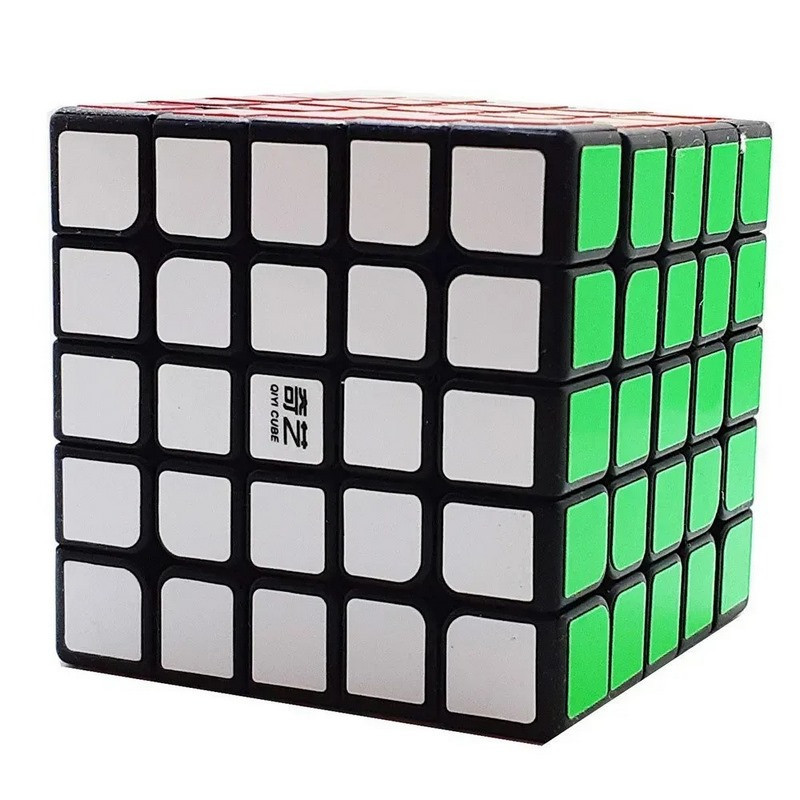 Головоломка Кубик Рубика QiYi MofangGe 159black 5х5 с наклейками