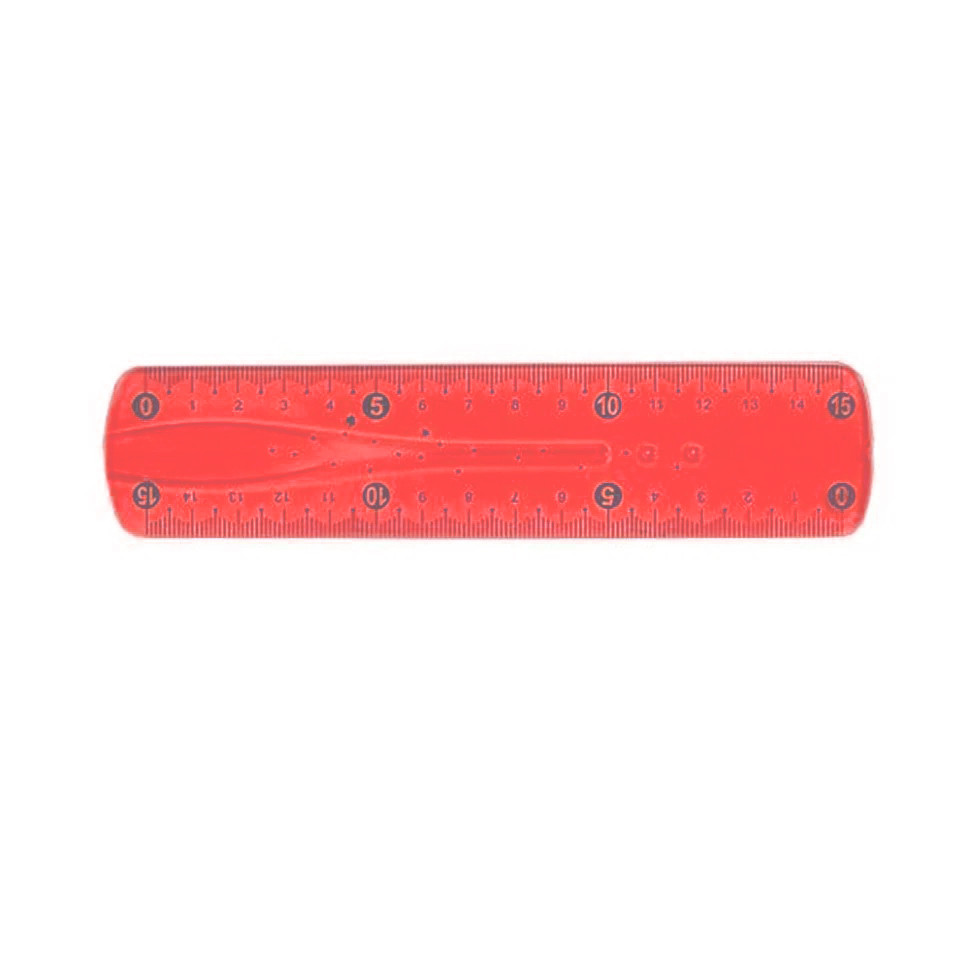 Линейка неломайка 0015(Pink), 15 см  Красный