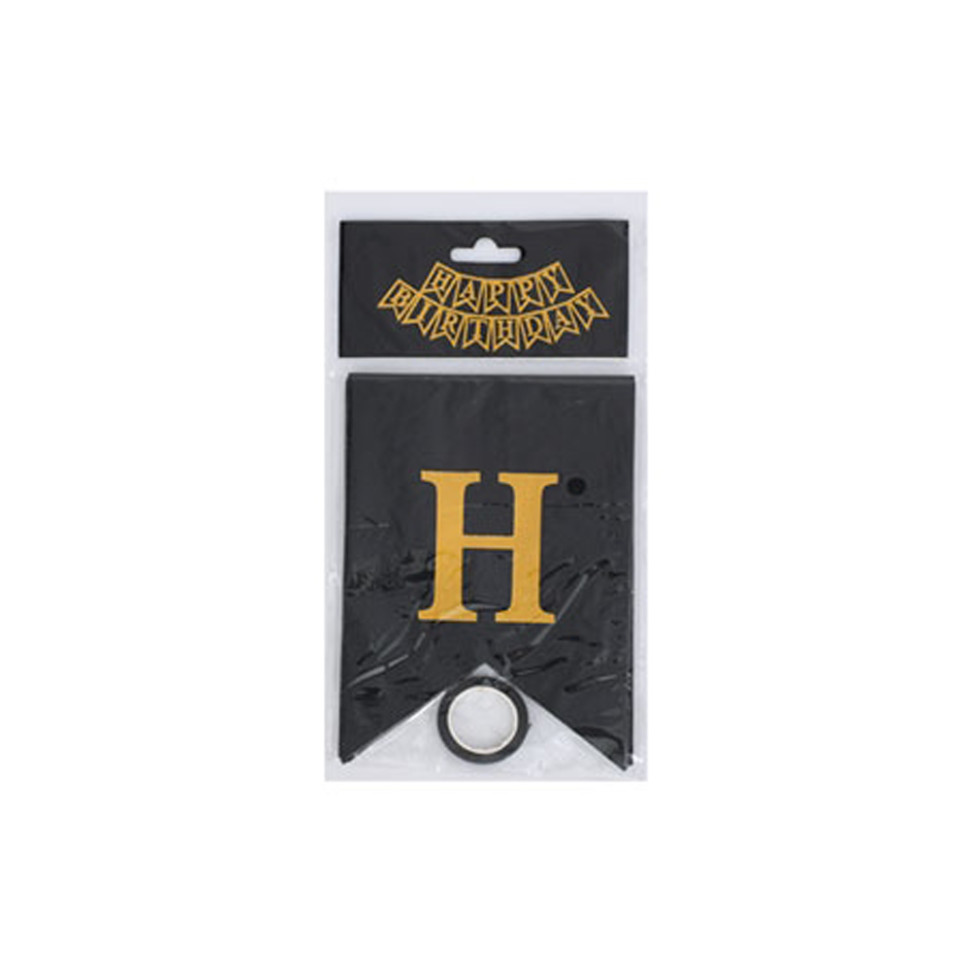 Гирлянда с флажками "Happy Birthday" MK 5955(Black) черный