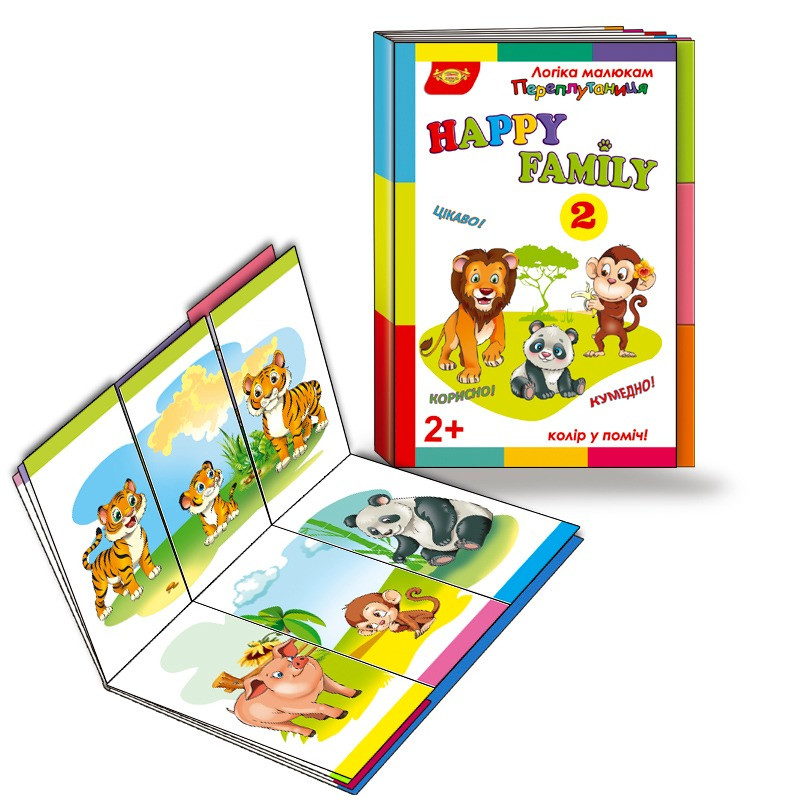 Детская развивающая книжечка "Путаница Happy Family 2" 595128
