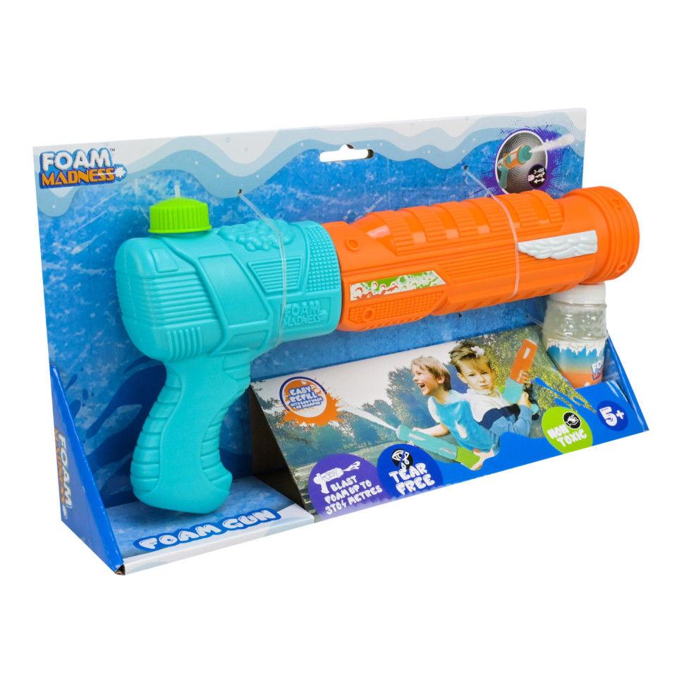 Водный пистолет Foam Gun F9106(Orange) стреляет пеной, дальность 3-4 метра