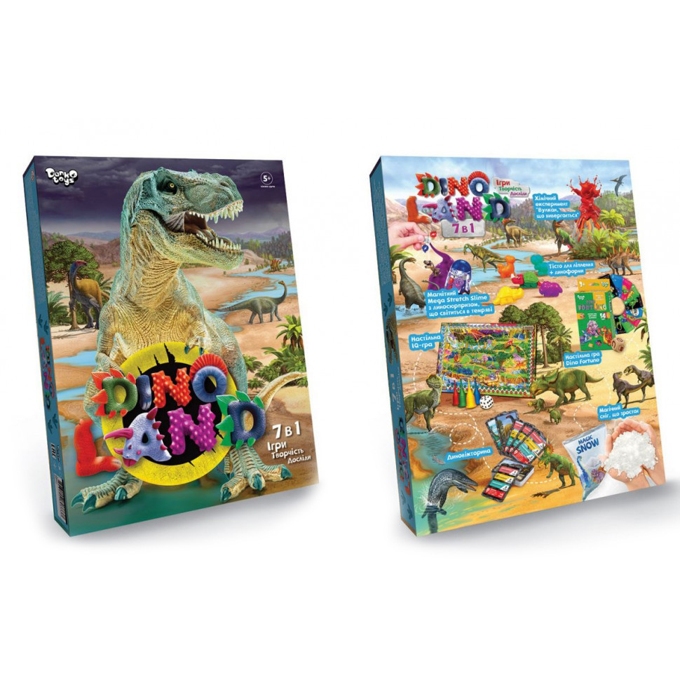 УЦЕНКА!!! Набор креативного творчества "Dino Land 7 в 1" Danko Toys DL-01-01U-UC 