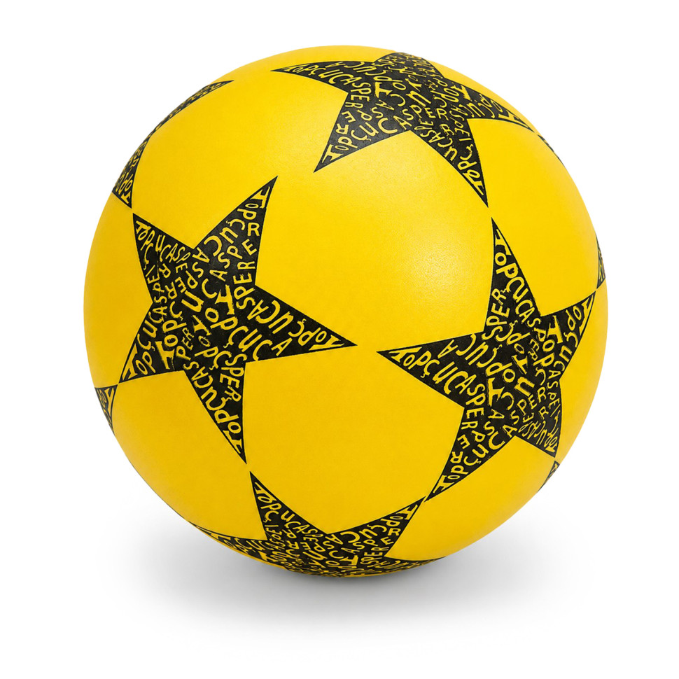 Детский резиновый мяч Звезда RB20302(Yellow) 60 грамм, диаметр 18 см 