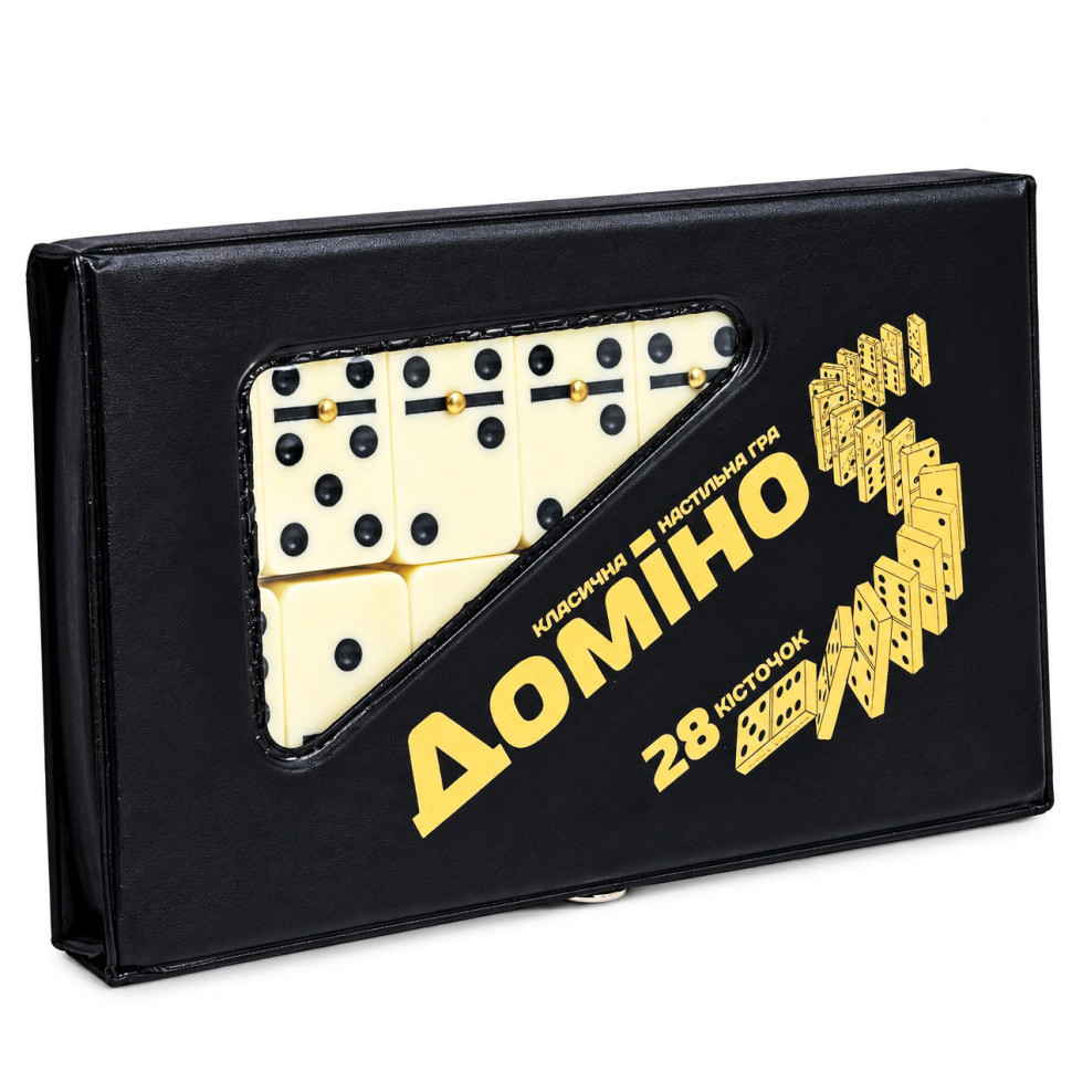 Настольная игра Домино M 0003 в пенале Черный