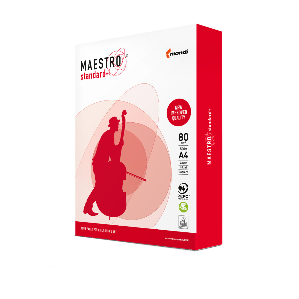 Бумага для офиса MAESTRO STANDARD+ А4, класc B, 80г/м2, 500 листов