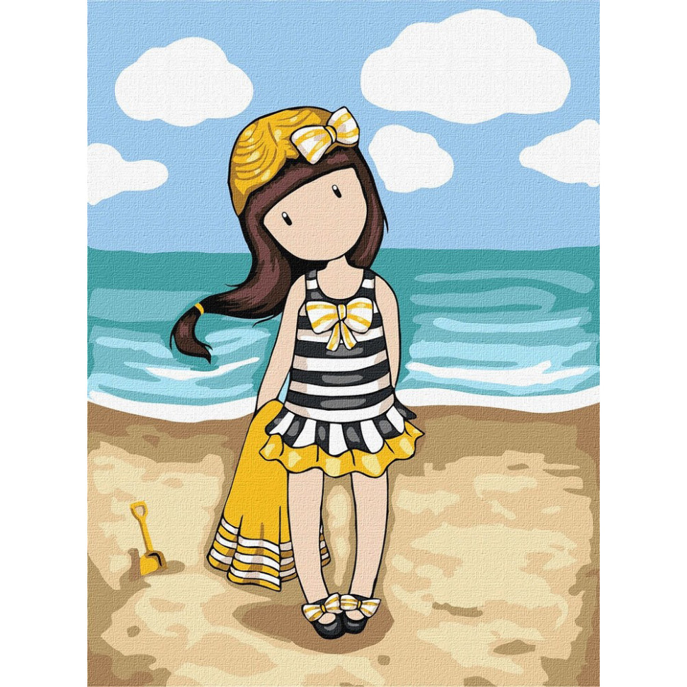 Картина по номерам "Beach Belle Santoro Gorjuss Collection" KHO8677, 30х40 см 