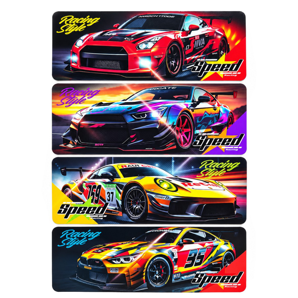 Набор ламинированных закладок для книг "Racing Style" АП-0902-14, 4 шт