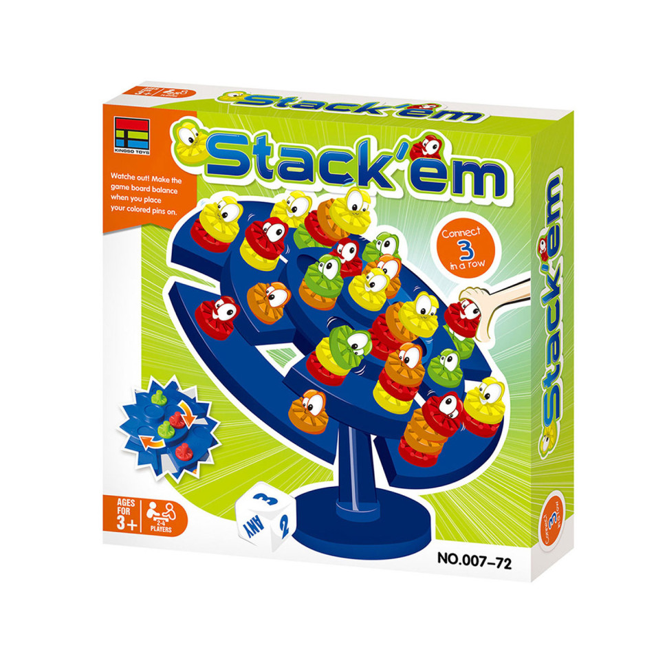 Настольная игра "Stackem" 007-72 фишки трех цветов