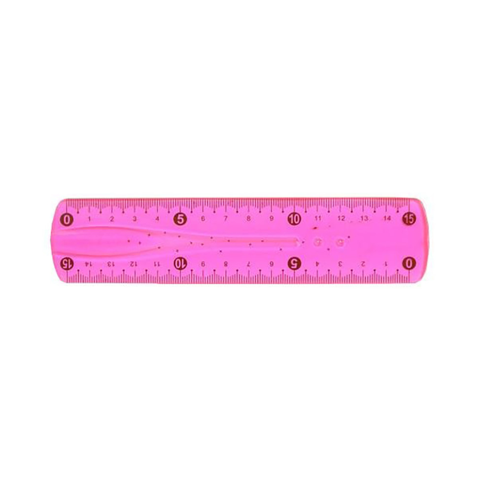 Линейка неломайка 0015(Pink), 15 см  Розовый