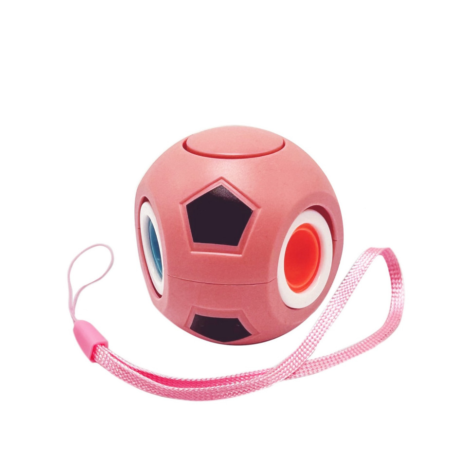 Детская игрушка-антистресс "Футбольный мяч" BK168-27(Coral) с петелькой