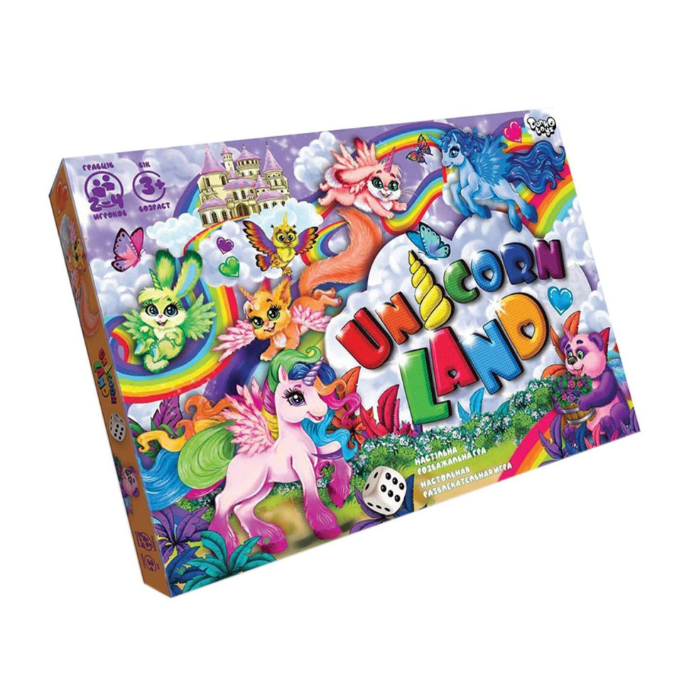 Настольная развлекательная игра "Unicorn Land" DTG97 украинский язык, от 2 до 4 игроков
