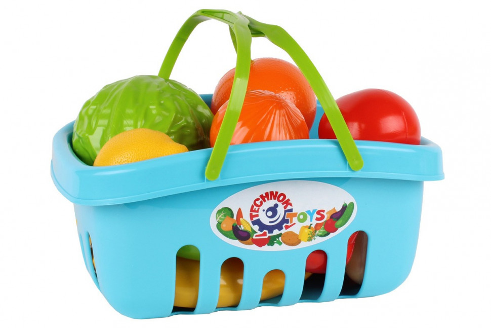 Игровой набор продуктов 5354TXK в корзинке Голубой