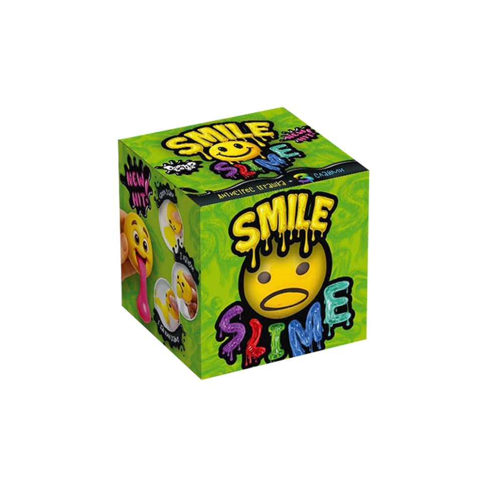 Игрушка антистресс Вязкая масса "Smile Slime" SS-01-01 клейкий лизун