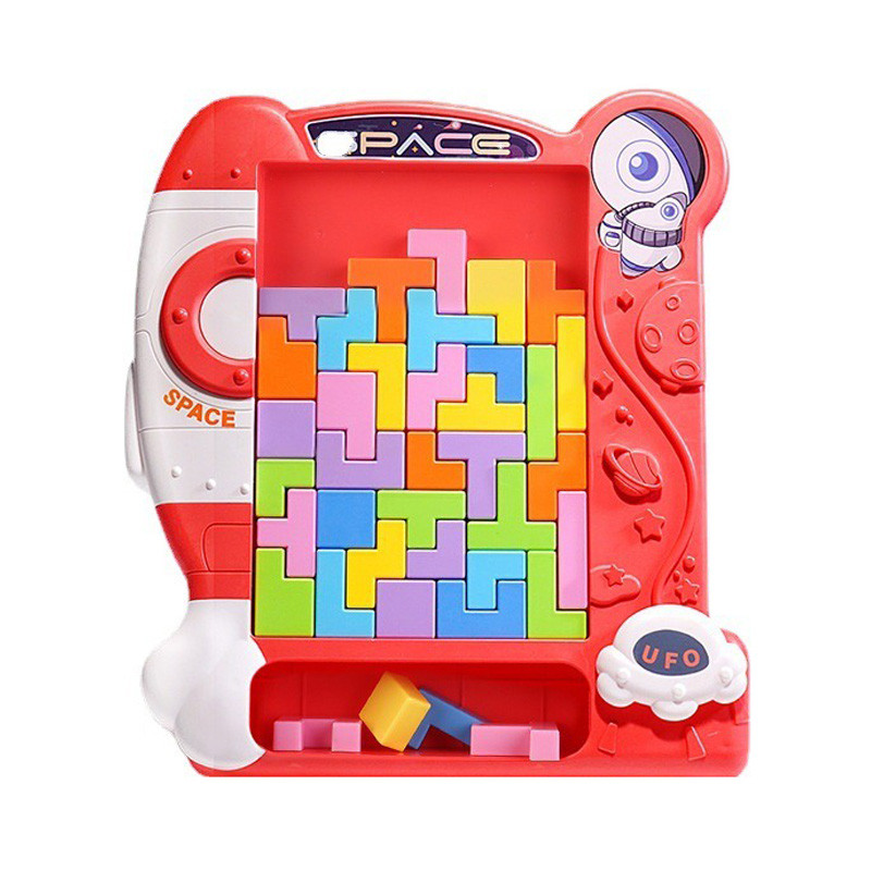 Детская развивающая игрушка 3 в 1 "Пазлы, тетрис, танграм" 8792(Pink)