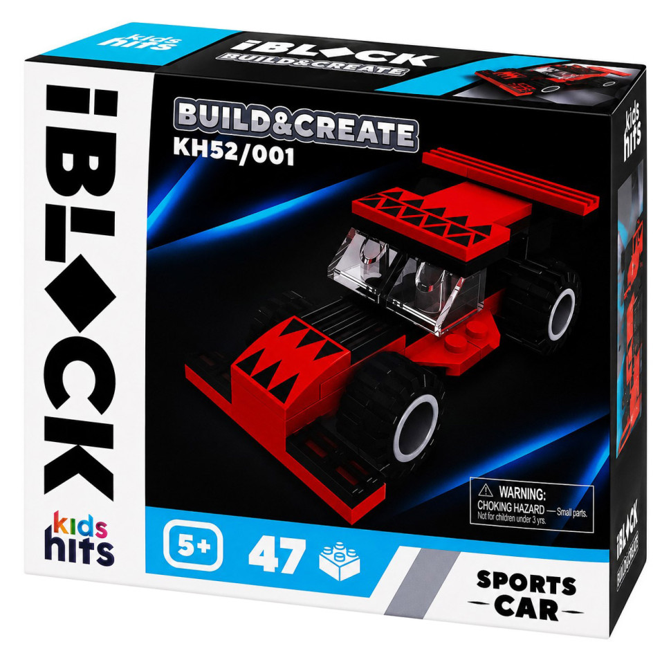 Детский конструктор IBLOCK JUNIOR KH52/001(Red) 47 деталей