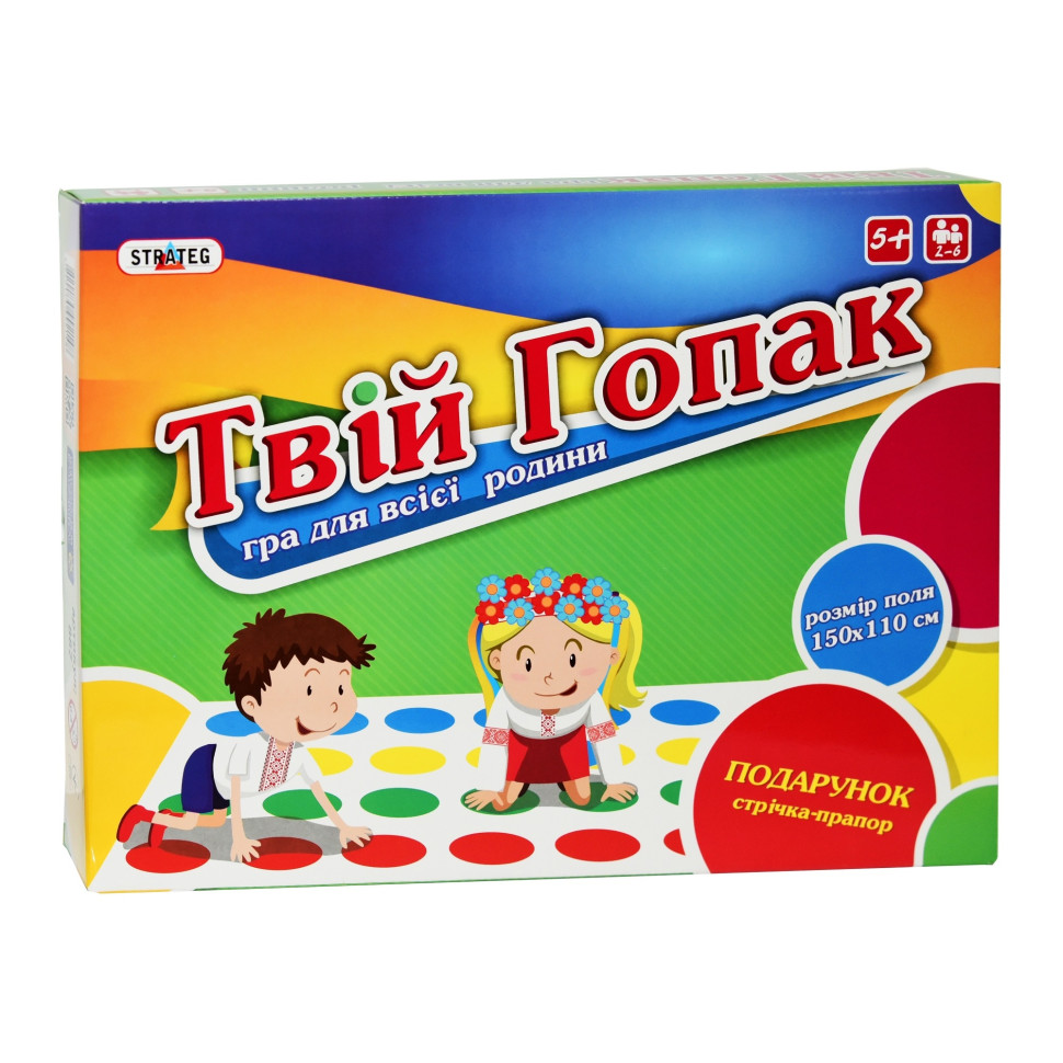 Настольная игра Твистер "Твой гопак" 887 игровое поле 150 х 110 см, лента-флаг