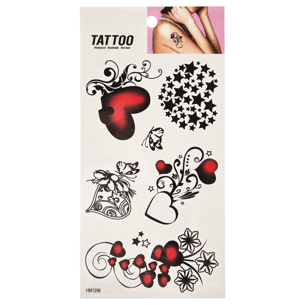 Временная татуировка "Сердца Tattoo" 1020-HM1296