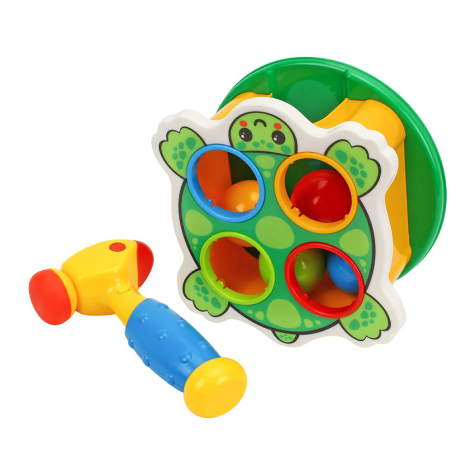 Развивающая игра с молоточком "FunnyTurtle" 3342TXK со звуком, 4 шарика