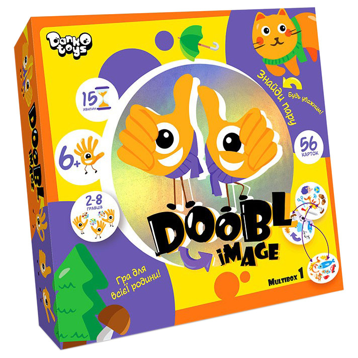 Развлекательная настольная игра "Doobl Image" DBI-01-01U на укр. языке Мультибокс 1