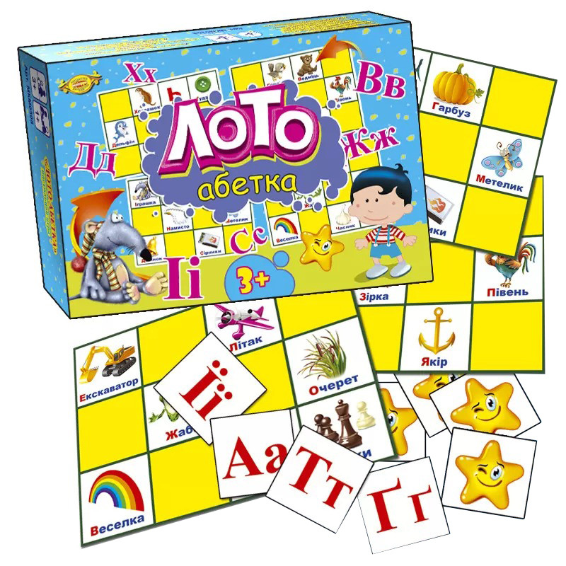 Детская развивающая игра "Лото. Абетка" MKM0305 на укр. языке