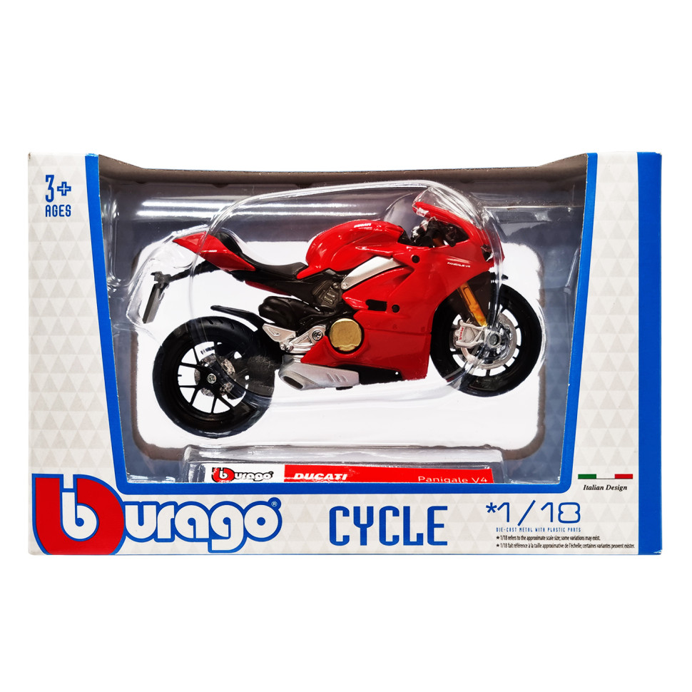 Детская модель Мотоцикла "DUCATI Panigale V4" Bburago 18-51030-5 масштаб 1:18