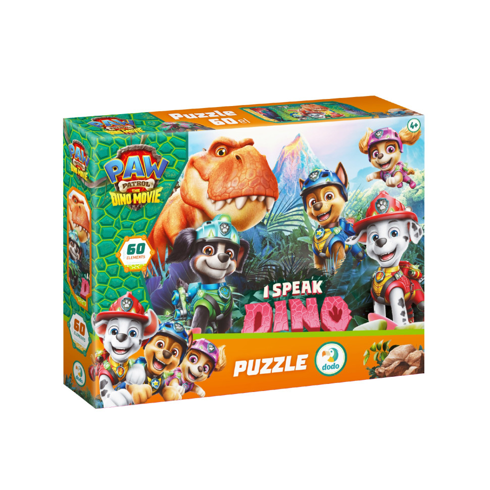 Детский пазл "Paw Patrol: Я говорю на языке динозавра" 200799, 60 элементов
