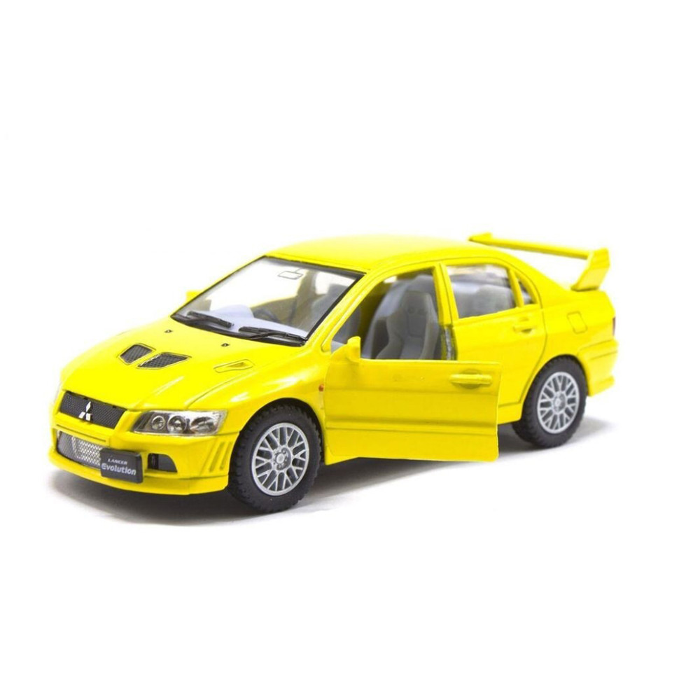 Коллекционная машинка "Mitsubishi Evolution VII" KT5052W(Yellow) масштаб 1:42