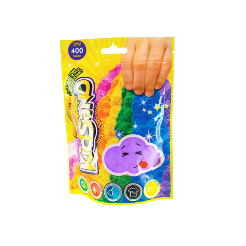 Кинетический песок "KidSand" KS-03-03 пакет 400 гр Фиолетовый