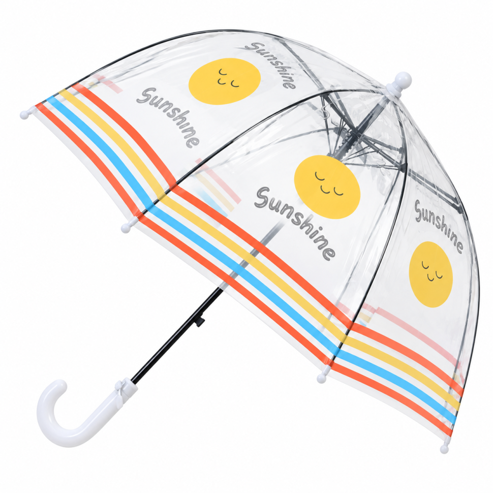 Детский зонт MK 5270(White), длина 65 см, трость 62,5 см, диаметр 72 см