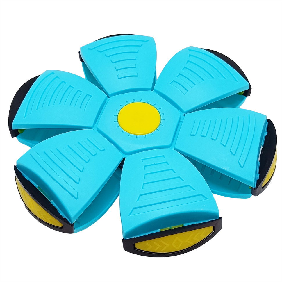 Летящий трансформерный мяч 1002-3(Turquoise) светится