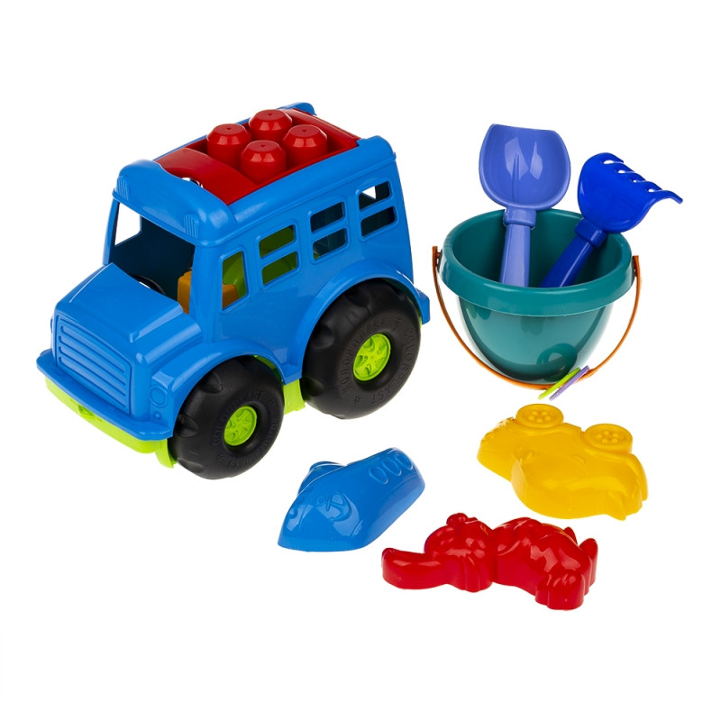 Песочный набор Автобус "Бусик" №3 Colorplast 0107 Синий