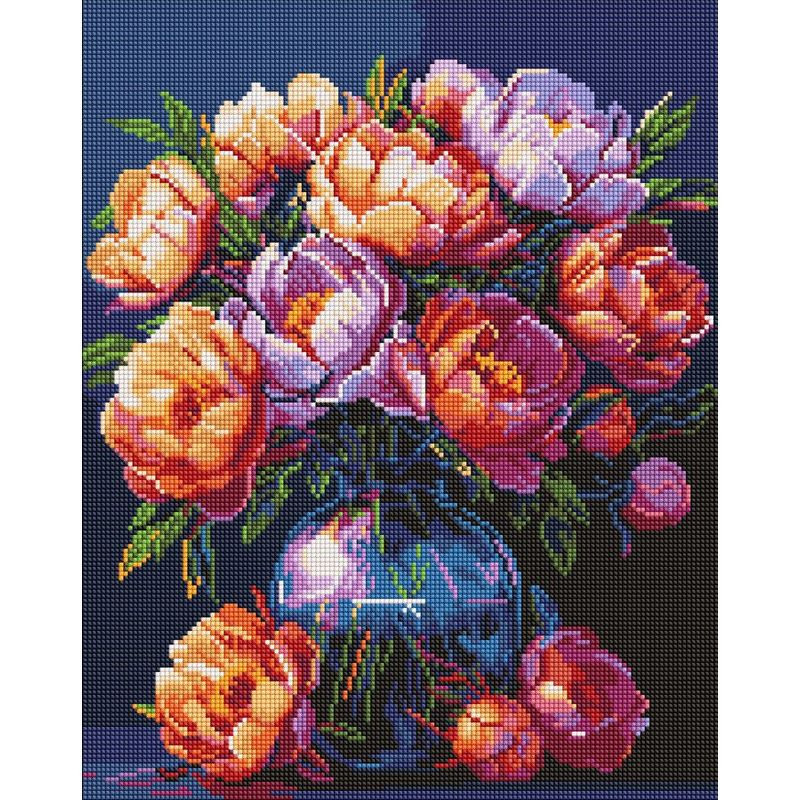 Алмазная мозаика "Букет пионов" ©art_selena_ua AMO20028, 40х50 см